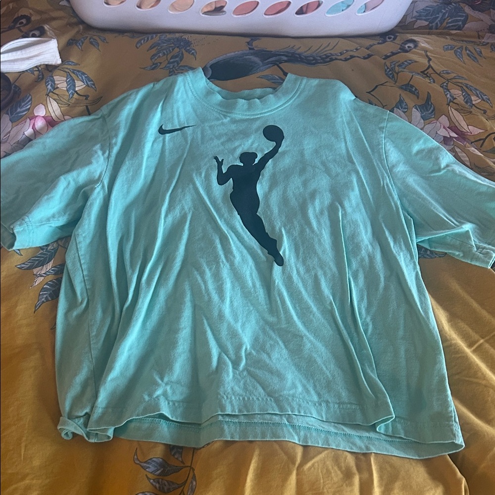 Nike Aqua Basketball Silhouette Tee
